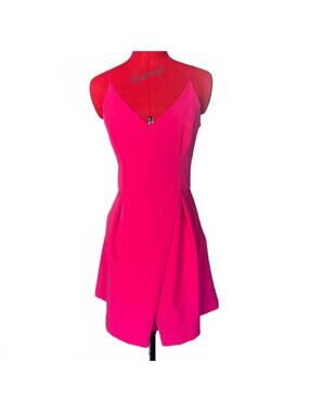 Gianni Bini Women's Hot Pink Slip Dress Summer Casual Y2K Style Mini Size L